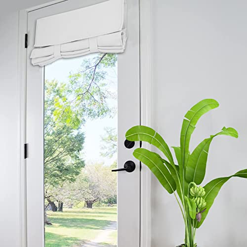 French Door Curtains with Silky Feel Thermal Insulated Noise Reducing Blackout Curtains for Glass Door Office (25W x 80L, 1 Panel, Greyish White)