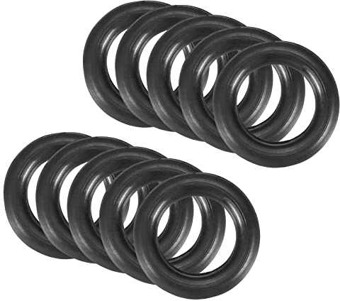 QUARKZMAN 10 Stücke Nitrilkautschuk Gummi Abdichtung Runde Unterlegscheibe 15mm x 9mm x 3mm für Wasserhahn Klempner Reparatur Dichtung Verbindung, Schwarz