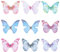 SUNNYCLUE 1 Box 180 Stück Organza Schmetterlinge Im 9 Stil Künstlicher Schmetterling Frühlingsflügel Aus Polyesterstoff Schmetterlingsflügel Für Schmuckherstellung Hochzeit Party Versammlung Gartendek