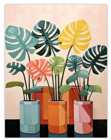 Wee Blue Coo Monstera Fanfare House Plant Nursery Unframed Wall Art Print Poster Home Decor Premium