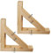 2 pièces Support d'étagère flottante Bois massif naturel,Support Etagere Bois,Equerre Murale de cloison murale trépied Cadre Montage mural Tablette Flottante Pour Cuisine,Jardin (32cm)