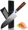 Kitory Couteau Santoku 18cm, Couteau de Cuisine Professionnel, Acier inoxydable à haute teneur en carbone, lame ultra-tranchante et durable