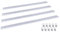 TRMLBE Riel para aerolíneas, 4 unidades, 1 m, aluminio, forma semicircular, con agujeros, incluye 10 unidades de seguridad de carga para camiones, remolques y caravanas, color plateado