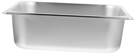 Milisten Lavabo De Servicio De Acero Inoxidable Bandeja De Empanado Servidor De Buffet Sartenes para Preparar Comida Bandeja De Comida para Catering con Cubierta Placa Metálica