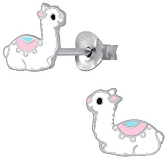 FIVE-D Ohrringe Lama 925 Silber Mädchen Kinderohrringe Ohrstecker