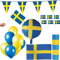 Schweden Party Deko Set 74 TLG. Partyset blau gelb Partydeko