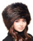 Futrzane Classic Kosakenmütze - Fellmütze Damen Winter - Pelz Russische Mütze (XL, Marineblau mit Braun Classic)