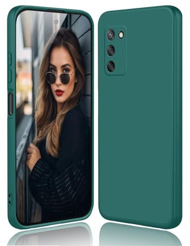 DESSEN Cover per Nokia G22 - Liquido Silicone Custodia Antiurto Protezione Case Sottile e Morbida TPU Bumper con Fodera Microfibra Antigraffio, Verde Scuro