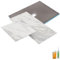 Receveur de douche à carreler 90 x 90 WEDI Fundo Primo + revêtement Top marble white + colle