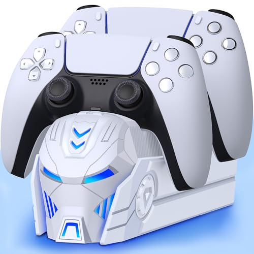 ALEEMTRY PS5 Controller Charger, PS5 Charging Docking Station with 2-3H Fast PS5 Charger/Unique Look/LED Light Indicator for Playstation 5 Controller, PS5 Charging Dock for Dualsense/Edge Controller