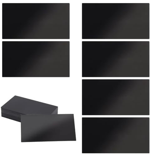 AHANDMAKER 20 Stück Schwarze Tischkarten Aus Acryl. Rechteckiges Namensschild Aus Acryl Leere Sitzkarten Gästenamenschilder Sitzplankarten Für Hochzeitstische Für Hochzeitsfeiern 3.5x2 Zoll