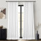 Bright White Pinch Pleated Blackout Curtains 90 Inches Long for Bedroom, Neutral Thick Linen Blend Room Darkening Patio Door Curtain Hook Ring Thermal Privacy Windows Drapes 40W x 90L x 2 Panels Set