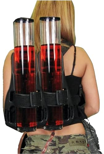 ZQNDFAC Biertower Wasserspender Rucksack-Getränkebiermaschine, Doppelfass-Weinturmspender für Getränke/Bier/Likör/Wein/kalte Getränke Getränkesäule