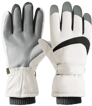 Feelorna Damen Winter Ski Handschuhe, Winddicht Thermische Touchscreen Handschuhe wasserdichte Surface&Fleece gefütterte Winter Warme Handschuhe für Skifahren Radfahren Outdoor Sport