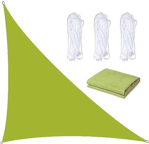 Wasserdichtes, dreieckiges Sonnensegel, 4 x 4 x 4 m, strapazierfähig, Terrassenüberdachung mit D-Ringen aus 304 Edelstahl, ideal für Rasen, Garten, Pool, Teich, Deck, Hinterhof