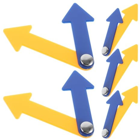 TOBBOMEY 5sätze Teiliges Lernuhr Plastikuhr Mit Blauen Und Orangefarbenen Zeigern Lehrmittel Zur Uhrzeit Für Schulen Und Zuhause Praktisches Lernspielzeug Kreativität Und Praktischen