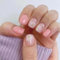 SXVME Baby Pink False Nails Short Square French Press on Nails Short with White Floral Design Full Cover Natural Fit Acrylic Glue on Nails for Women Daily Wear 24 Pcs