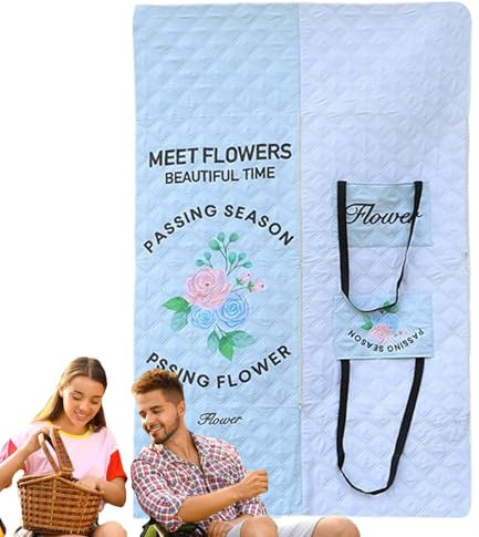 Picknickdecke, wasserdicht, Picknickdecke, faltbar, leicht, tragbar, mit Reißverschluss, Zubehör für Ausflüge, leicht zu schieben