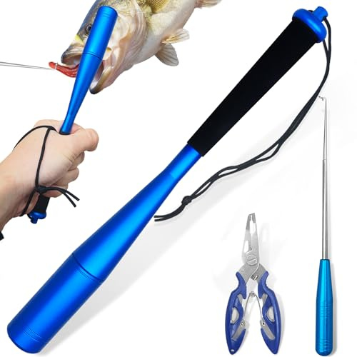 Zippicks 3 PCS Fischtöter Angelzange Fishing Hakenlöser,Angel Zubehör | Aluminium Fisch Totschläger Fischbetäuber,Multifunktions-Angelzange,Angelzubehör set,Tolles Angelgeschenk