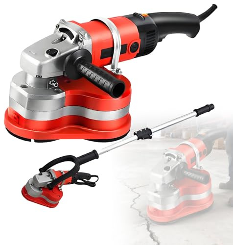 GLBMXDD Ponceuse à béton portative à Trois têtes, sans poussière, 2 800 TR/Min, 6 Vitesses, pour polir et Nettoyer la Pierre, Le béton, Le Ciment, Le marbre, la Roche et Le Granit. Withpole