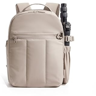 bagsmart Small Camera Backpack Bag for DSLR SLR Mirrorless Cameras Photographer with Tripod Holder 13.6 Laptop Compartment Women Travel Bag