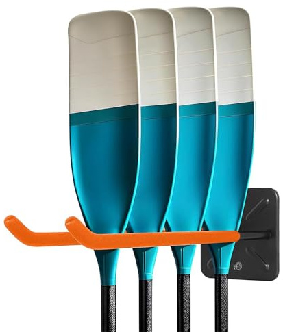 Zhajipai Porte-pagaie Kayak,Organisateur en Acier Robuste | Râtelier à Kayak en Métal pour Garage | pour Maison Balcon Garage Sports Ski Planche à pagaie canoë Wakeboard vélo échelle Corde