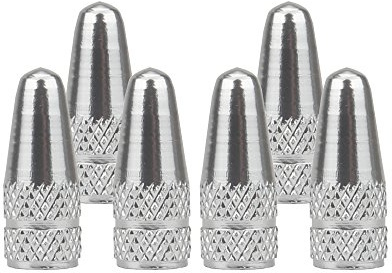 Senzeal 6pcs Presta Aluminum French Style Bicycle Air Tire Valve Caps Dust Covers Silver