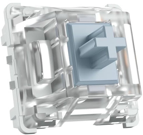 Glorious Gaming 120x Kailh Mechanical Keyboard Switches (Silber) - Linear & schnell, 40g Auslösegewicht, Speed-Schalter, 3-Pin-Anschluss, SMD-LED-kompatibel - Kailh Silver
