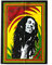 Rastogi Handicrafts Bob Marley, Hendrix Gitarre, 101,6 x 76,2 cm, Wandteppich, dekoratives indisches Wohnheim-Dekor, Baumwolle, mehrfarbig (RH-154)