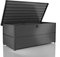 ILESTO Ben Auflagenbox mit Schloss/Garten Kissenbox Wetterfest Gartenkiste 692 L, Metall verstärktem Deckel und Gasdruckfedern, Outdoor Schrank Sitztruhe(165 x 85 x 69 cm Anthrazit)