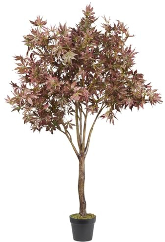 HTT Decorations - künstlicher Ahorn - Ahornbaum künstlich - Kunstpflanze im Topf - unechte Pflanze - Kunstbaum - Plastikpflanze - 165 cm Höhe
