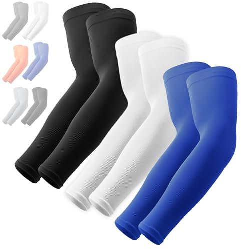 UV-Sonnenschutz-Armstulpen – LSF 50 kühlende Kompressionsmanschetten für Damen und Herren – Armabdeckung/Schutz für Basketball, Voleyball, Golf, Baseball, Fußball, Laufen, Radfahren und andere