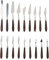 18Pcs Palette Knife Set, Wooden Handle Oil Painting Mixing Scraper for Acrylic Crafts Watercolor Oil Painting(18pcs)