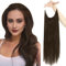 Easyouth Draht Extensions Dunkelstes Braun Secret Draht Extensions Echthaar 100g 50 cm Haarteile Echthaar Draht Dunkelbraun #2