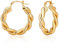 BMMYE Creolen Silber 925 Damen, 5mm Breite Groß Hypoallergene 18K Vergoldete Ohrringe Gold Schmuck Geburtstagsgeschenk für Damen 20/30/40/50mm
