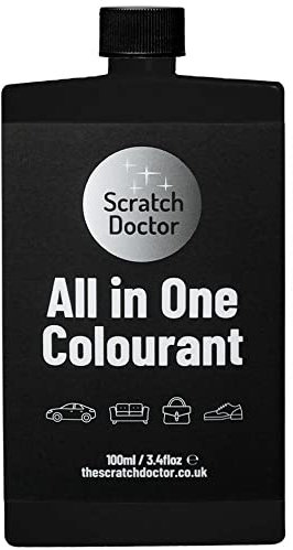 Scratch Doctor All in One Leather Colourant Self Seal Leather Dye Repair Paint for Furniture, Sofas, Car Seats (Black, 100ml)