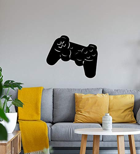 Gaming Controller ps Wandtattoo Schwarz Aufkleber 40 x 33 cm