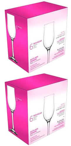 Tradineur - Pack de 12 Copas - Modelo Nevakar - Capacidad: 195 ml - Ideal para Vino - Aptas para lavavajillas - Tamaño Aprox: Ø 5,5 x 20,5 cm