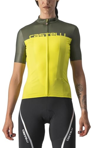 CASTELLI Damen Velocissima Jrs Sweatshirt, Sulphur/Military Green, S EU