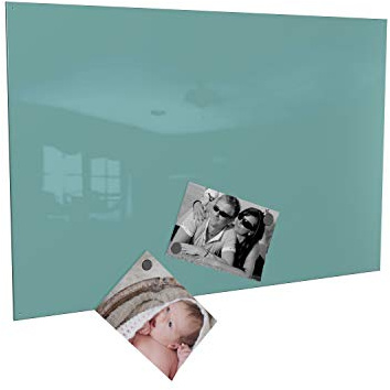 Magnettafel Magnetwand (verschiedene Größen und Farben) inklusive 10 Magnete - Made in Germany (60 x 90 cm, türkis)