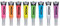 Moon Glow Pintura facial y corporal UV neón con aplicador de brocha - 15 ml Set de 8