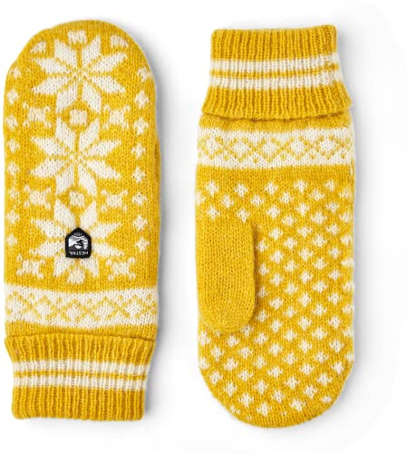 Hestra Isvik Knit Fäustlinge Strickhandschuhe Fausthandschuhe Damen - mit Umschlag, Umschlag Winter Herbst-Winter