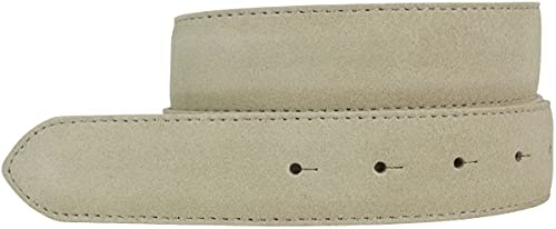BELTINGER Wechselgürtel aus Veloursleder ohne Schnalle 3,5 cm | Druckknopf-Gürtel für Damen Herren 35mm | Wildleder-Gürtel