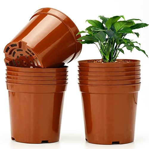 KINGLAKE 12Piezas 15CM Macetero de Plástico,Maceta de Semillas, Adecuado para Interior u Exterior
