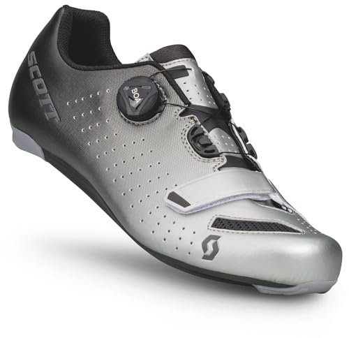 SCOTT Road Comp Boa Rennrad Fahrrad Schuhe metallic silberfarben/schwarz 2025: Größe: 43
