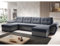 MODERNO Wohnlandschaft Sofa mit Schlaffunktion ENZO U - Sofa U-Form mit Bettkasten - Modern Ecksofa Schlafcouch - Steppsofa Zweifarbig - Graphit-Grau