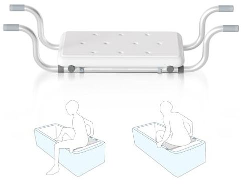 Ansobea badkarsstol bärkraft 136 kg badkarsbänk 72 x 22,5 x 19 cm sittbräda för badkar generisk badkarsstol lämplig för badrummet hemma