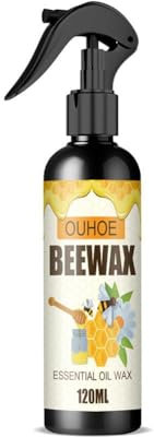 Spray de cire d'abeille naturelle micro-molécularisée pour meubles - Spray nettoyant pour bois et cire d'abeille - Nettoyant pour meubles - Pour meubles, sols, tables