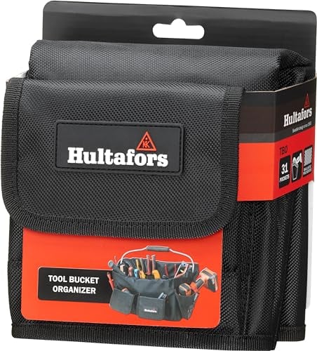 Hultafors Organiseur de Seau à Outils avec 31 Poches I Compatible avec Le Seau à Outils 590101 I Insert en matériau Robuste de 1680 Deniers I pour Organiser et Ranger Les Outils I 590102