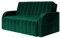 Sofa Sessel mit Schlaffunktion Schlafsessel Gästebett Klappsofa Bettfunktion mit Bettkasten Ausziehbar Couch Sofagarnitur Salon Jugendzimmer Klein Kindersofa - MONTANA 120 (Dunkelgrün - Kronos 19)